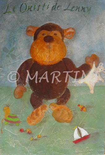tableau-enfant-doudou-singe