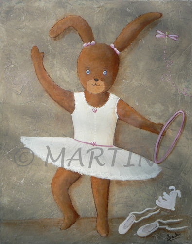 tableau enfant lapin danseuse 2