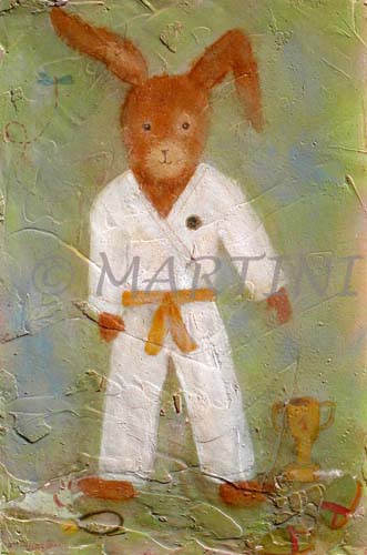 tableau-enfant-lapin-judoka