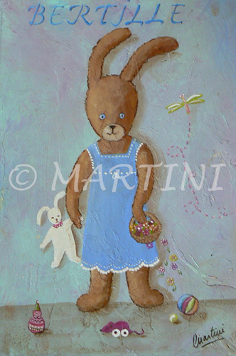 tableau enfant lapin bertille