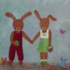 tableau-enfant-deux-lapins